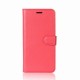 Litchi Skin PU Leather Wallet Stand Phone Cover for Samsung Galaxy A8 Plus (2018) - Red Samsung Cases Mobile