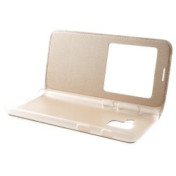 Δερμάτινη Θήκη Βιβλίο Smart Cover για Samsung Galaxy A8 Plus (2018) - Χρυσαφί Δερμάτινη Θήκη Βιβλίο Smart Cover για Samsung Galaxy A8 Plus (2018) - Χρυσαφί