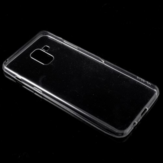 Crystal Clear TPU Cell Phone Case Cover for Samsung Galaxy A8+ (2018) - Transparent Samsung Cases Mobile