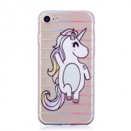 Pattern Printing TPU Phone Casing for iPhone 8/7 4.7 inch - Happy Unicorn