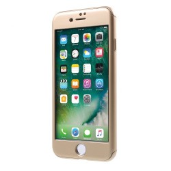 IPAKY Σκληρή Λεπτή Θήκη Καλύπτει Πρόσοψη και Πλάτη (2 τεμάχια) για iPhone 8 / 7 - Χρυσαφί (50012793)