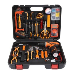SOLUDE 57Pcs Household Hardware Tool Kit with Multimeter Lithium Electric Drill Etc (ST-057W) SOLUDE 57Pcs Household Hardware Tool Kit with Multimeter Lithium Electric Drill Etc (ST-057W)
