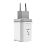 USAMS US-CC024 Single Port QC 3.0 Quick Wall Travel Charger - EU Plug / White