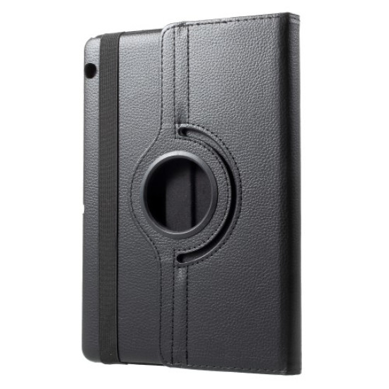 Litchi Grain 360 Degree Rotary Leather Stand Case for Huawei MediaPad T3 10 - Black Huawei Cases Mobile