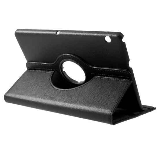 Litchi Grain 360 Degree Rotary Leather Stand Case for Huawei MediaPad T3 10 - Black Huawei Cases Mobile