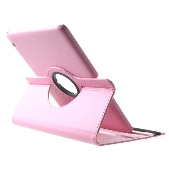 For Huawei MediaPad T3 10 Litchi Grain 360 Degree Rotary Leather Stand Cover - Pink Huawei Cases Mobile
