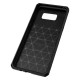 Anti-skid Carbon Fiber Texture Brushed TPU Protective Case for Samsung Galaxy S8+ SM-G955 - Black Samsung Cases Mobile