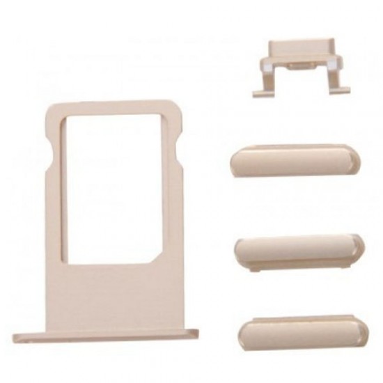 Side Keys with Card Sim Tray for iPhone 7 - Gold Apple Parts