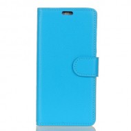For OnePlus 5T Litchi Texture PU Leather Mobile Card Holder Cover - Blue