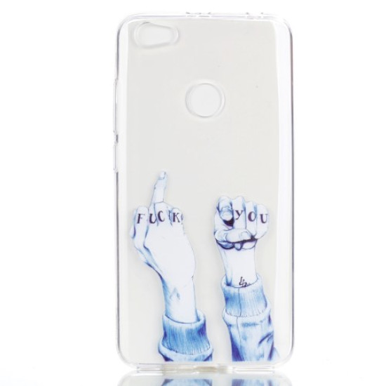 Pattern Printing TPU Cell Phone Case for Xiaomi Redmi Note 5A Prime - FUCK Pattern XIAOMI Cases Mobile