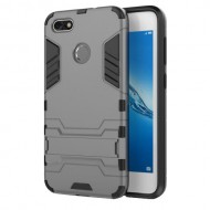 Cool Plastic TPU Hybrid Mobile Case with Kickstand for Huawei P9 lite mini / Enjoy 7 / Y6 Pro (2017) - Grey