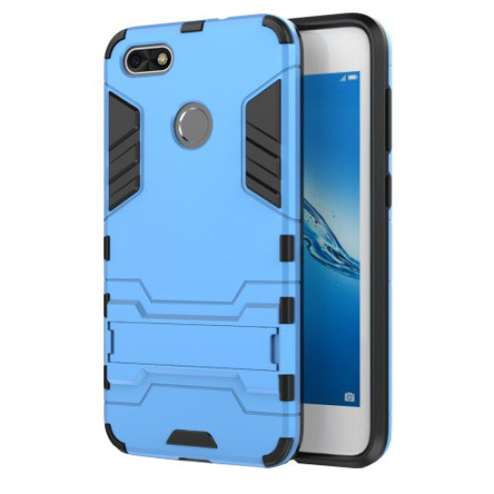 Cool Plastic TPU Hybrid Cover with Kickstand for Huawei P9 lite mini / Enjoy 7 / Y6 Pro (2017) - Baby Blue Huawei Cases Mobile