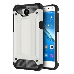 Tough Armor Υβριδική Θήκη Σιλικόνης TPU σε Συνδυαμό με Πλαστικό για Huawei Y5 (2017) / Y6 (2017) - Λευκό