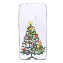 Θήκη Σιλικόνης TPU Διάφανη για Huawei P10 Lite - Χριστουγεννιάτικο Δέντρο
