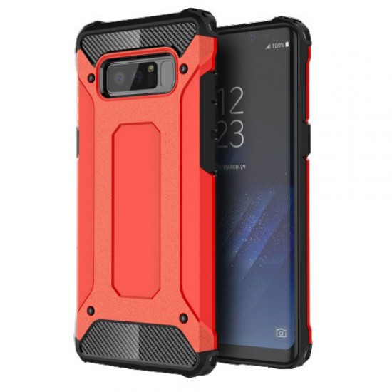 Tough Armor Υβριδική Θήκη Σιλικόνης TPU σε Συνδυαμό με Πλαστικό για Samsung Galaxy Note 8 - Κόκκινο Samsung Θήκες Κινητών