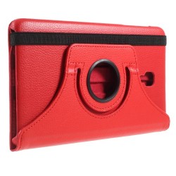 Περιστρεφόμενη Δερμάτινη Θήκη Βιβλίο με Βάση Στήριξης για Samsung Galaxy Tab A 8.0 (2017) T380 T385 - Κόκκινο