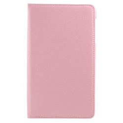 Περιστρεφόμενη Δερμάτινη Θήκη Βιβλίο με Βάση Στήριξης για Samsung Galaxy Tab A 8.0 (2017) T380 T385 - Ροζ