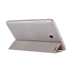 Δερμάτινη Θήκη Βιβλίο Tri-Fold με Βάση Στήριξης (Όψη Μεταξιού) για Samsung Galaxy Tab A 8.0 (2017) T380 T385 - Χρυσαφί