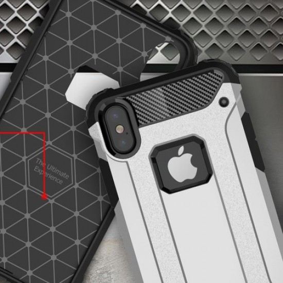 Armor Guard Hybrid Plastic + TPU Phone Case Accessory for iPhone X 5,8 inch - Red Apple Cases Mobile