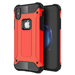 Tough Armor Υβριδική Θήκη Σιλικόνης TPU σε Συνδυαμό με Πλαστικό για iPhone X - Κόκκινο