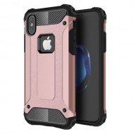 Tough Armor Υβριδική Θήκη Σιλικόνης TPU σε Συνδυαμό με Πλαστικό για iPhone X - Ροζέ Χρυσαφί