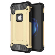 For iPhone X 5,8 inch 2-in-1 Hybrid Plastic + TPU Armor Guard Cover Case - Gold