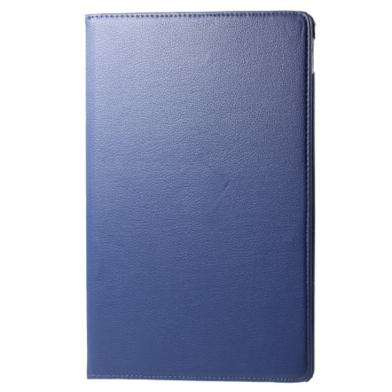 Litchi Grain PU Leather 360 Degree Rotary Stand Shell for iPad Pro 12,9-inch (2017) - Dark Blue Apple Cases Tablet