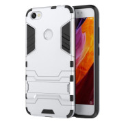 Cool PC TPU Hybrid Phone Case with Kickstand for Xiaomi Redmi Note 5A - Silver
