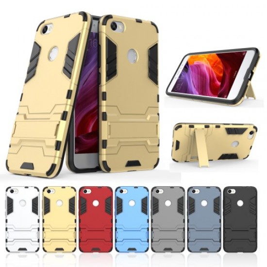 Cool Plastic TPU Hybrid Phone Cover Shell with Kickstand for Xiaomi Redmi Note 5A - Red XIAOMI Cases Mobile