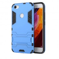 For Xiaomi Redmi Note 5A Cool Plastic TPU Hybrid Phone Cover with Kickstand - Baby Blue