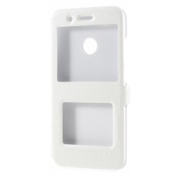 Δερμάτινη Θήκη Βιβλίο Smart Cover με Βάση Στήριξης για Xiaomi Mi A1 / 5X - Λευκό