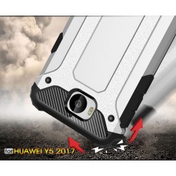 Tough Armor Υβριδική Θήκη Σιλικόνης TPU σε Συνδυαμό με Πλαστικό για Huawei Y5 (2017) / Y6 (2017) - Κόκκινο