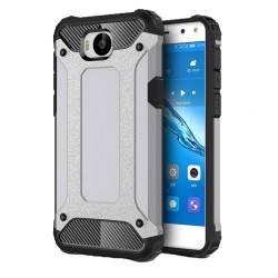 Tough Armor Υβριδική Θήκη Σιλικόνης TPU σε Συνδυαμό με Πλαστικό για Huawei Y5 (2017) / Y6 (2017) - Γκρι