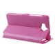For Huawei Y5 (2017) / Y6 (2017) Silk Texture Dual Window Leather Phone Shell - Rose Huawei Cases Mobile