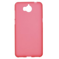 Θήκη Σιλικόνης TPU Ματ για Huawei Y5 (2017) / Y6 (2017) - Κόκκινο
