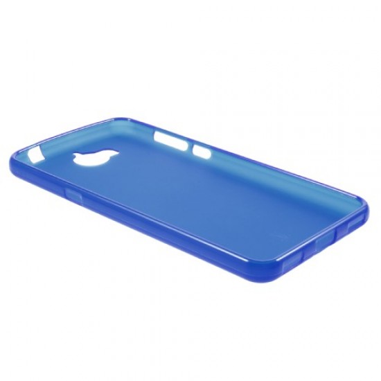 TPU Matte Cell Phone Case Accessory for Huawei Y5 (2017) / Y6 (2017) - Blue Huawei Cases Mobile