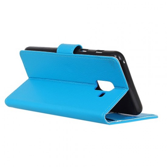 Δερμάτινη Θήκη Πορτοφόλι με Βάση Στήριξης για Samsung Galaxy A5 (2018) - Μπλε Samsung Θήκες Κινητών