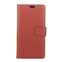 Δερμάτινη Θήκη Πορτοφόλι με Βάση Στήριξης για Samsung Galaxy A5 (2018) - Καφέ