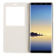 Folding View Window Leather Phone Cover for Samsung Galaxy Note 8 SM-N950 - White Samsung Cases Mobile
