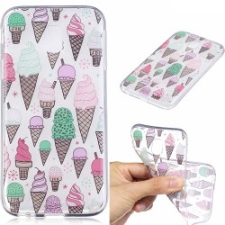 Θήκη Σιλικόνης TPU για Samsung Galaxy J7 (2017) Ευρωπαϊκή Έκδοση - Μοτίβο Παγωτά Χωνάκια