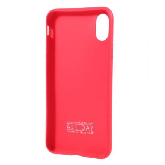 ROAR KOREA for iPhone X/10 5.8 inch All Day Jelly Soft TPU Cover - Red Apple Cases Mobile