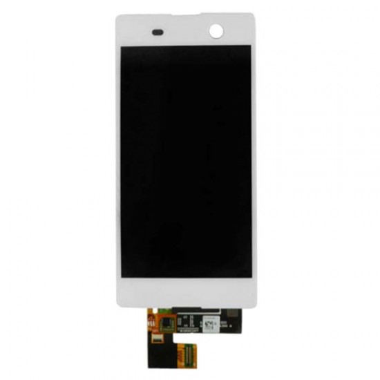 LCD Assembly with Touch Screen Digitizer Sony Xperia M5 Grade A - White Sony Parts