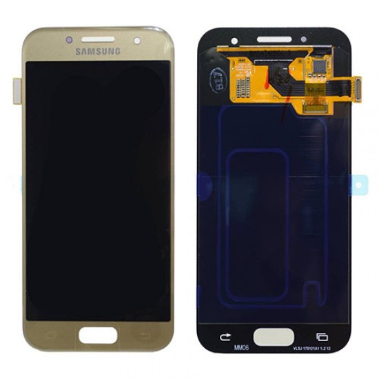 Original Samsung LCD + Digitizer Touch Screen for Samsung Galaxy A3 (2017) SM-A320F - Gold (GH97-19732B) Samsung Parts