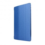 Tri-Fold Stand Smart Leather Case Cover Silk Texture for iPad Pro 10.5 inch (2017) - Dark Blue