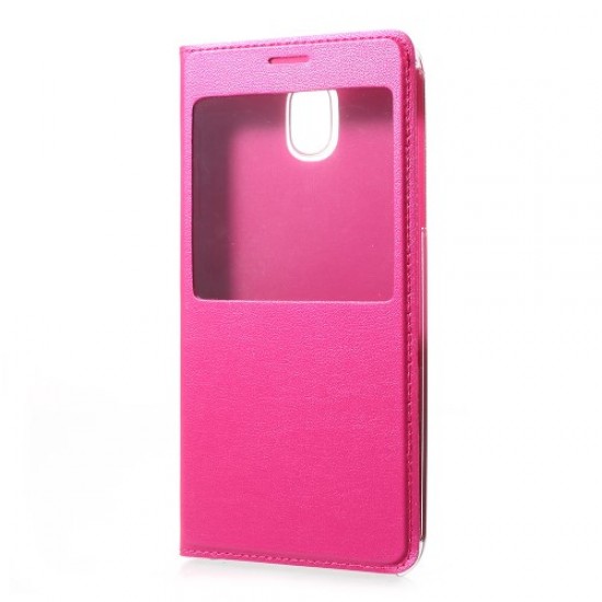Smart View Window Leather Phone Case Shell for Samsung Galaxy J5 (2017) EU Version - Rose Samsung Cases Mobile