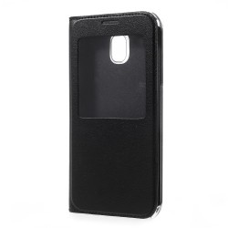 Δερμάτινη Θήκη Βιβλίο Smart Cover για Samsung Galaxy J7 (2017) Ευρωπαϊκή Έκδοση - Μαύρο