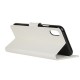 Litchi Skin PU Leather Wallet Stand Phone Cover for iPhone X - White Apple Cases Mobile