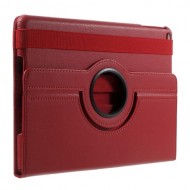 360 Degree Rotary Stand Litchi Skin Leather Flip Case for iPad 9.7 (2017) / 9.7 (2018) - Red