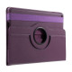 For iPad 9.7 (2017) / 9.7 (2018) 360 Degree Rotary Litchi Grain Stand Leather Protective Shell - Purple Apple Cases Tablet