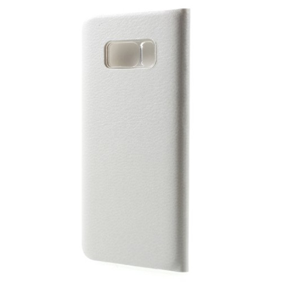 Card Slot Leather Flip Phone Cover for Samsung Galaxy S8 Plus - White Samsung Cases Mobile